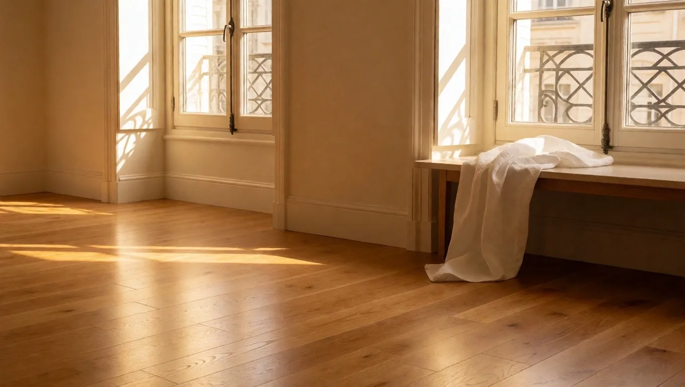 Intérieur lumineux à Nantes avec surfaces restaurées